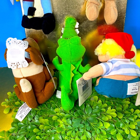 DISNEY EXCLUSIVE NWT VTG 90s PETER PAN RETIRED BEAN BAG PLUSH COMPLETE SET OF 5 - Picture 12 of 14
